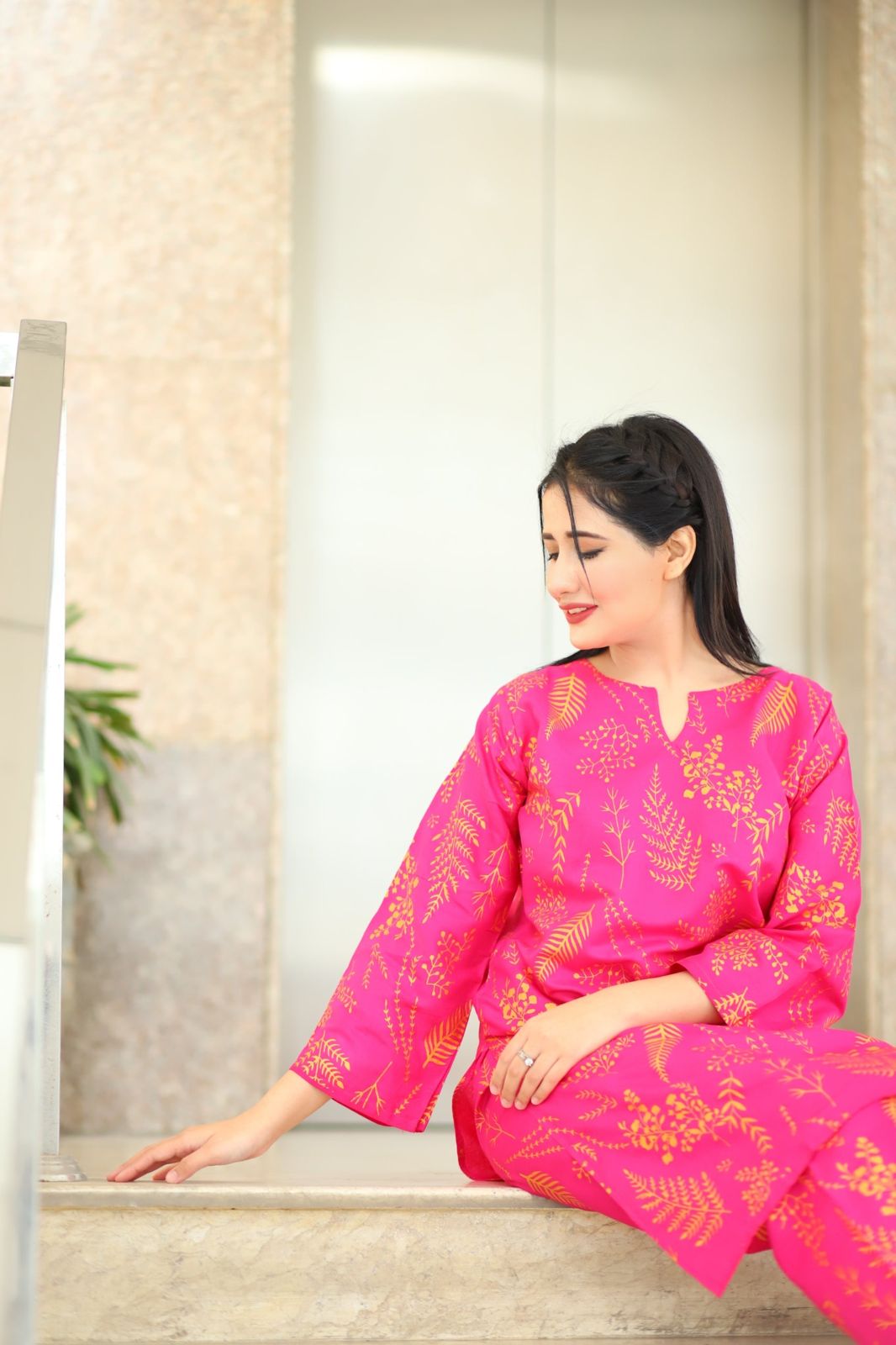 Petal Perfection 2-Piece Suit -  Rs 1350"